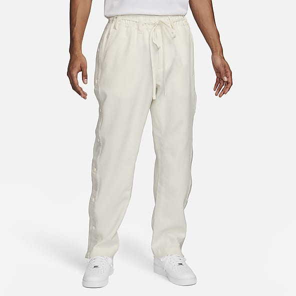 Mens White Recycled Polyester Pants. Nike
